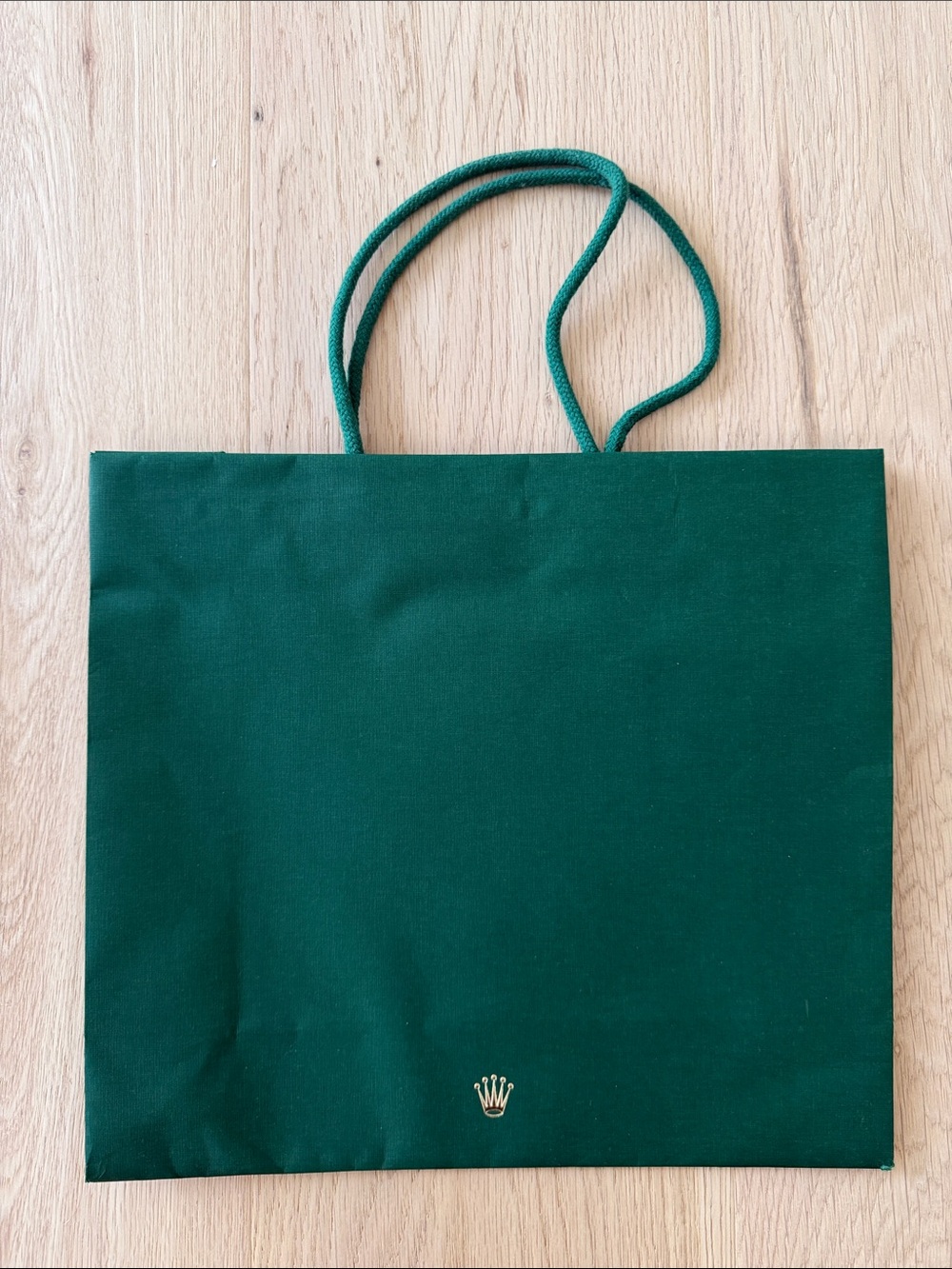 Rolex Dark Green Tote with Gold Crown Emblem